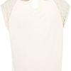 Topshop Peterpan Collar Lace Shell Top in White (cream) - Lyst