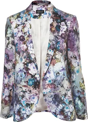 Topshop Coord Floral Print Blazer - Lyst