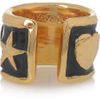 Yves Saint Laurent Ycons Enameled Goldplated Ring in Gold - Lyst