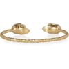 Alexander Mcqueen Swarovski Crystal Doubleskull Bracelet in Gold - Lyst