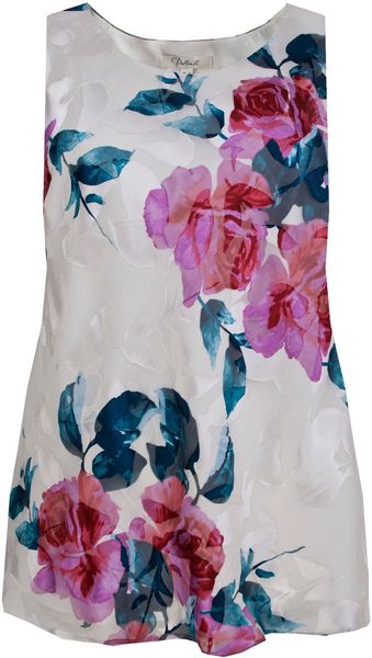 Ann Harvey Rose Print Shell Top - Lyst