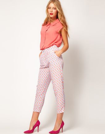 ASOS Collection Asos Peg Trousers in Spot Print - Lyst