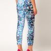 Asos Collection Asos Crop Trousers in Floral Print in Blue (greenprint) - Lyst