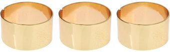 Asos Pack Of Three Plain Band Rings - Lyst