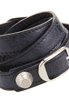 Balenciaga Arena Giant Nickel Double Tour Bracelet - Lyst