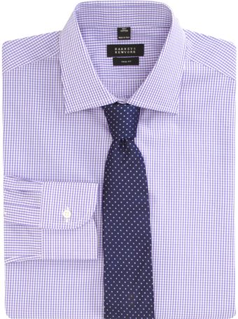 Barneys New York Check Dress Shirt - Lyst