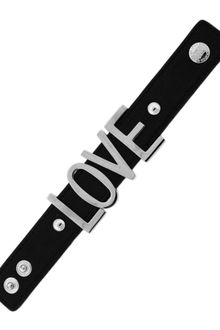 BCBGeneration Black Love Wide Snap Bracelet - Lyst