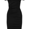 Donna Karan New York Draped Crepejersey Dress in Black - Lyst