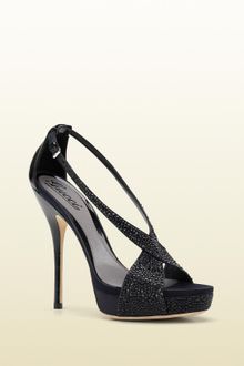 Gucci Sofia Etoile High Heel Platform Sandal with Strass Embroidery - Lyst