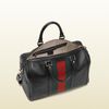 Gucci Vintage Web Boston Bag in Black - Lyst