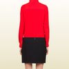 Gucci Pleated Sash Blouse in Red - Lyst
