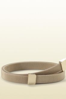 Gucci Skinny Metallic Belt with Interlocking Buckle - Lyst