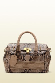 Gucci Handmade Medium Top Handle Bag with Woven Web Detail - Lyst
