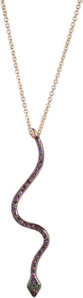 Ileana Makri  Diamond Lucky Snake Pendant Necklace - Lyst