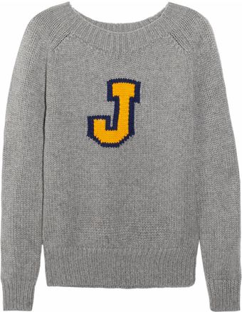 Jil Sander Intarsia Cashmere Sweater - Lyst