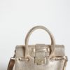 Jimmy Choo Rosalie Glitter Leather Satchel in Gold - Lyst