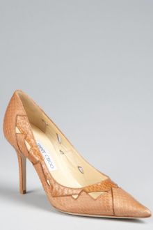 Jimmy Choo Snakeskin Harriet Pointed Toe Pumps - Lyst