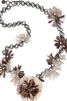 Lanvin Raffia Mask Flower Necklace - Lyst
