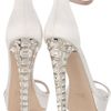 Miu Miu Crystalheel Silksatin Platform Sandals in White - Lyst