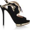 Nicholas Kirkwood Suede and Metallic Leather Sandals in Black - Lyst