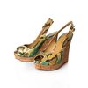 Nine West Laffinplay3 Wedges in Green - Lyst