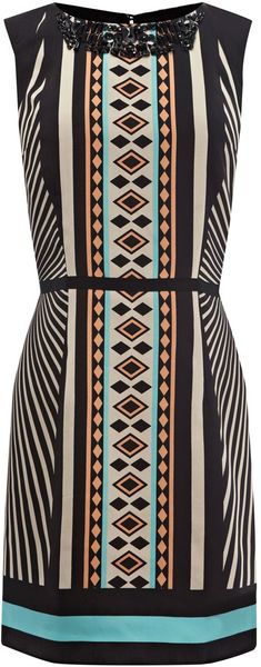 Oasis Tribal Embellished Shift in Multicolor (black) - Lyst