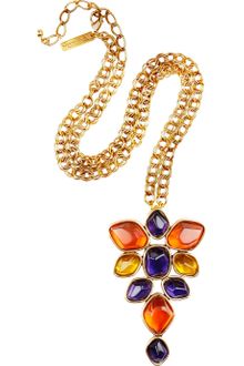 Oscar de la Renta 24karat Goldplated Resin Necklace - Lyst