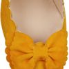 Oscar De La Renta Scalloped Suede Pumps in Yellow (mustard) - Lyst