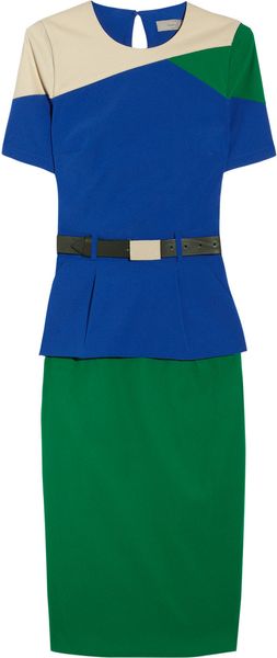 Preen Ren Belted Stretchcrepe Dress - Lyst
