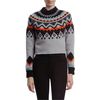 Proenza Schouler Intarsia Stripe Sweater in Gray (orange) - Lyst