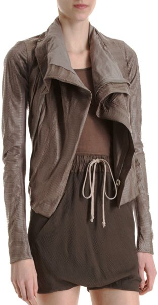 Rick Owens Classic Biker Jacket in Gray (grey) - Lyst