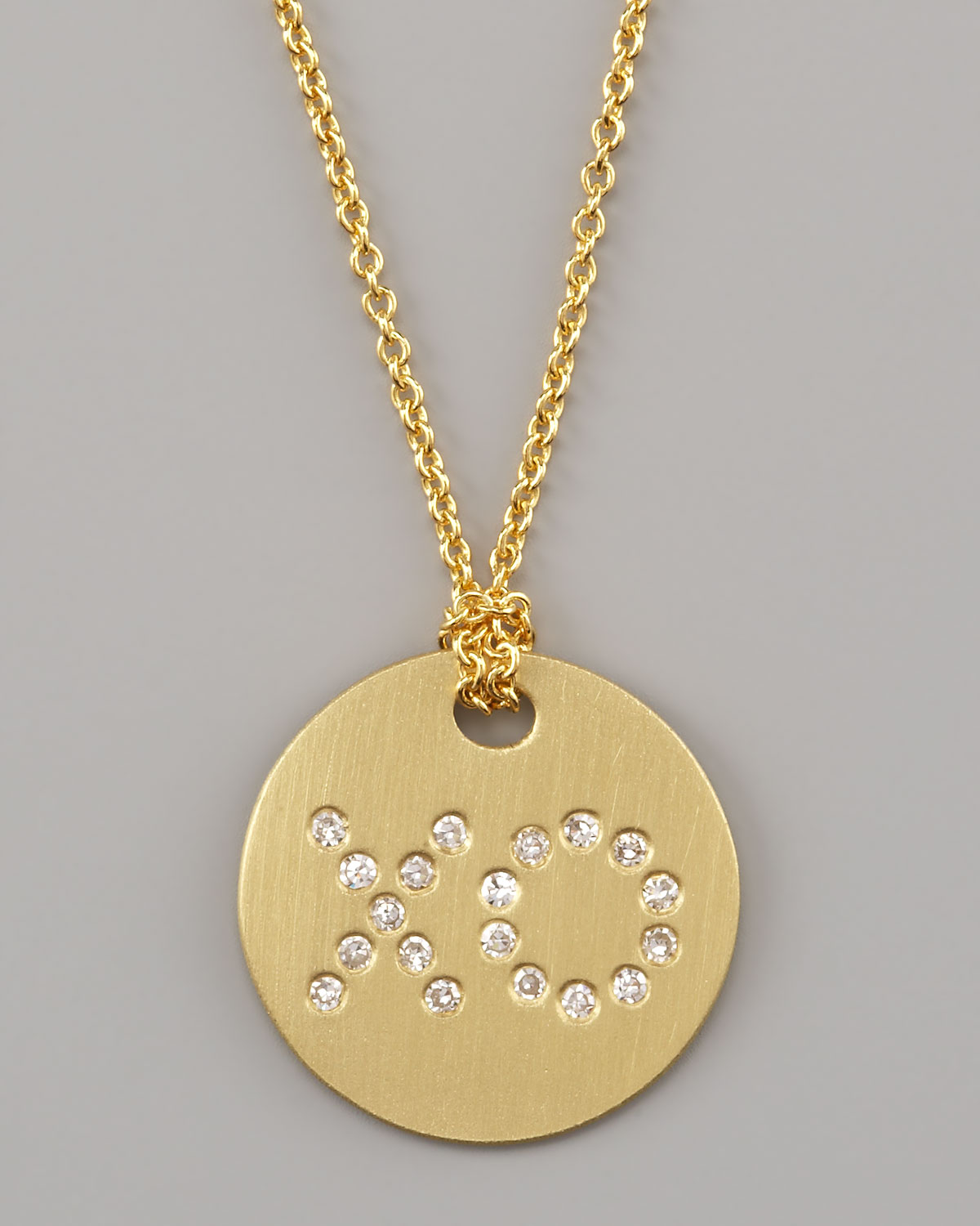 Roberto Coin Diamond Xo Medallion Necklace in Gold Lyst