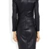 The Row Risting Ruched Leather Dress in Black (midnight) - Lyst