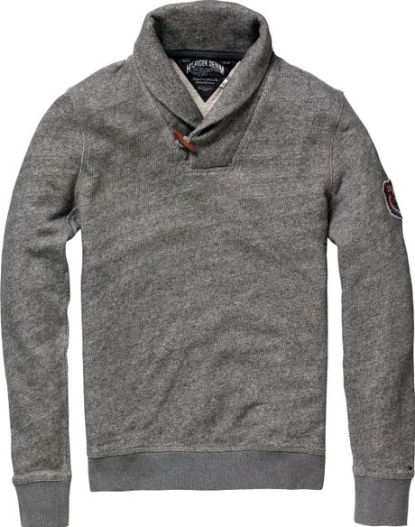 Tommy Hilfiger Harry Long Sleeved Sweater in Gray for Men (grey) - Lyst