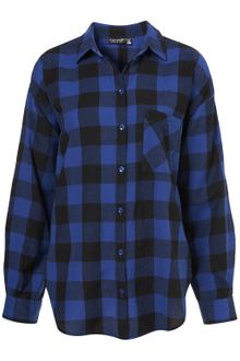 Topshop Oversized Check Shirt - Lyst