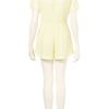 Topshop Chiffon Overlay Playsuit in Yellow (lemon) - Lyst