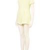 Topshop Chiffon Overlay Playsuit in Yellow (lemon) - Lyst