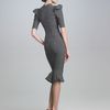 Zac Posen Sculpted Tweed Dress in Black - Lyst