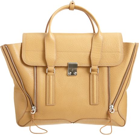 3.1 Phillip Lim Pashli Satchel in Beige (silver) - Lyst