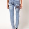 Asos Jean with Rocco Stitch in Blue - Lyst