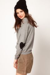 ASOS Collection Asos Heart Elbow Patch Jumper