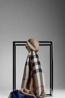 Burberry Haymarket Check Border Scarf - Lyst
