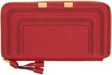 Chloé Marci Wallet in Red (gold) - Lyst