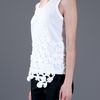 Comme Des Garçons Floral Detail Vest Top in White (floral) - Lyst