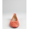 Jimmy Choo Coral Perforated Leather Walsh Bow Embellished Flats in Pink (coral) - Lyst