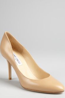 Jimmy Choo Nude Leather Gilbert Pointed Toe Pumps - Lyst