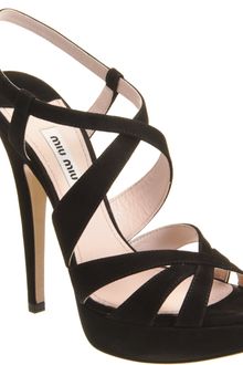 Miu Miu Open Toe Sandal Pump - Lyst