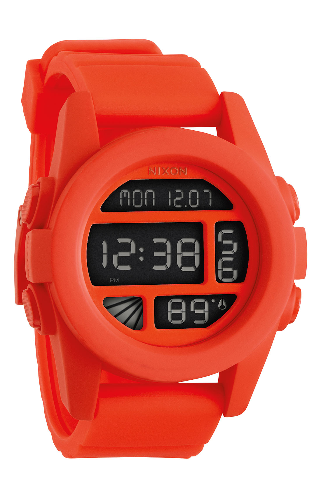 Nixon The Unit Round Digital Watch in Red for Men (orange) Lyst