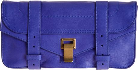 Proenza Schouler Ps1 Pochette Leather in Purple (black) - Lyst