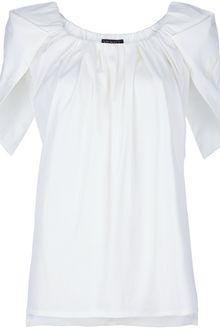 Vionnet Folded Shoulder Blouse - Lyst